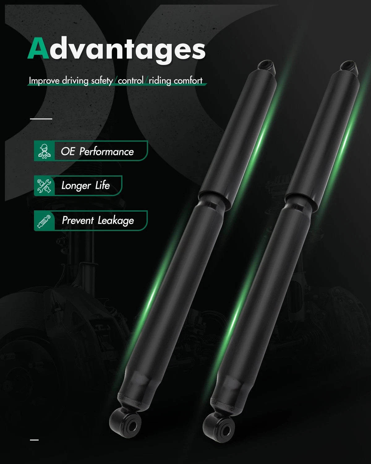 Rear Shocks Struts for Ford F-250 Super Duty (2005–2016)