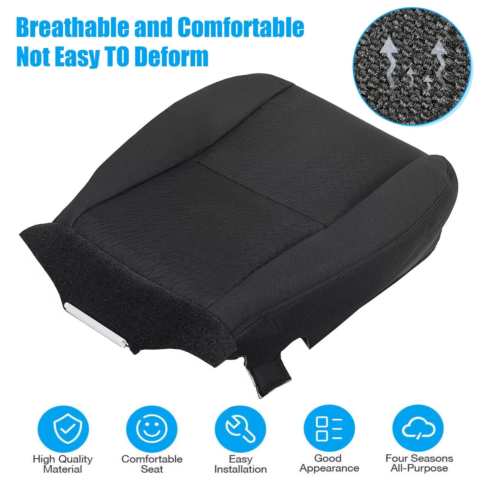 Drivers Seat Cover Bottom for Chevy Silverado GMC Sierra Tahoe (2007-2014)