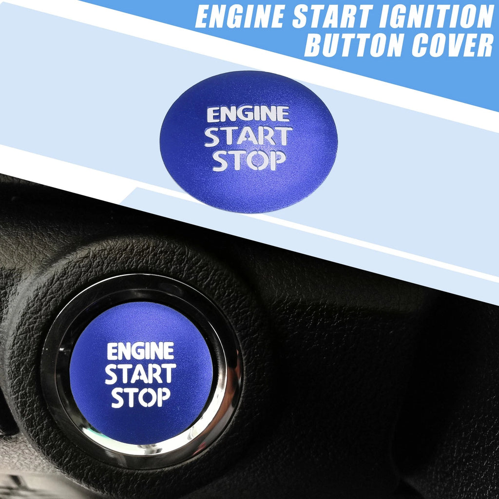 Engine Start Stop Ignition Button Cover Sticker for Toyota Tacoma (2016–2021) Blue