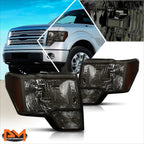 Smoked Housing Headlight & Amber Side Corner Lamps for Ford F150 (2009–2014)
