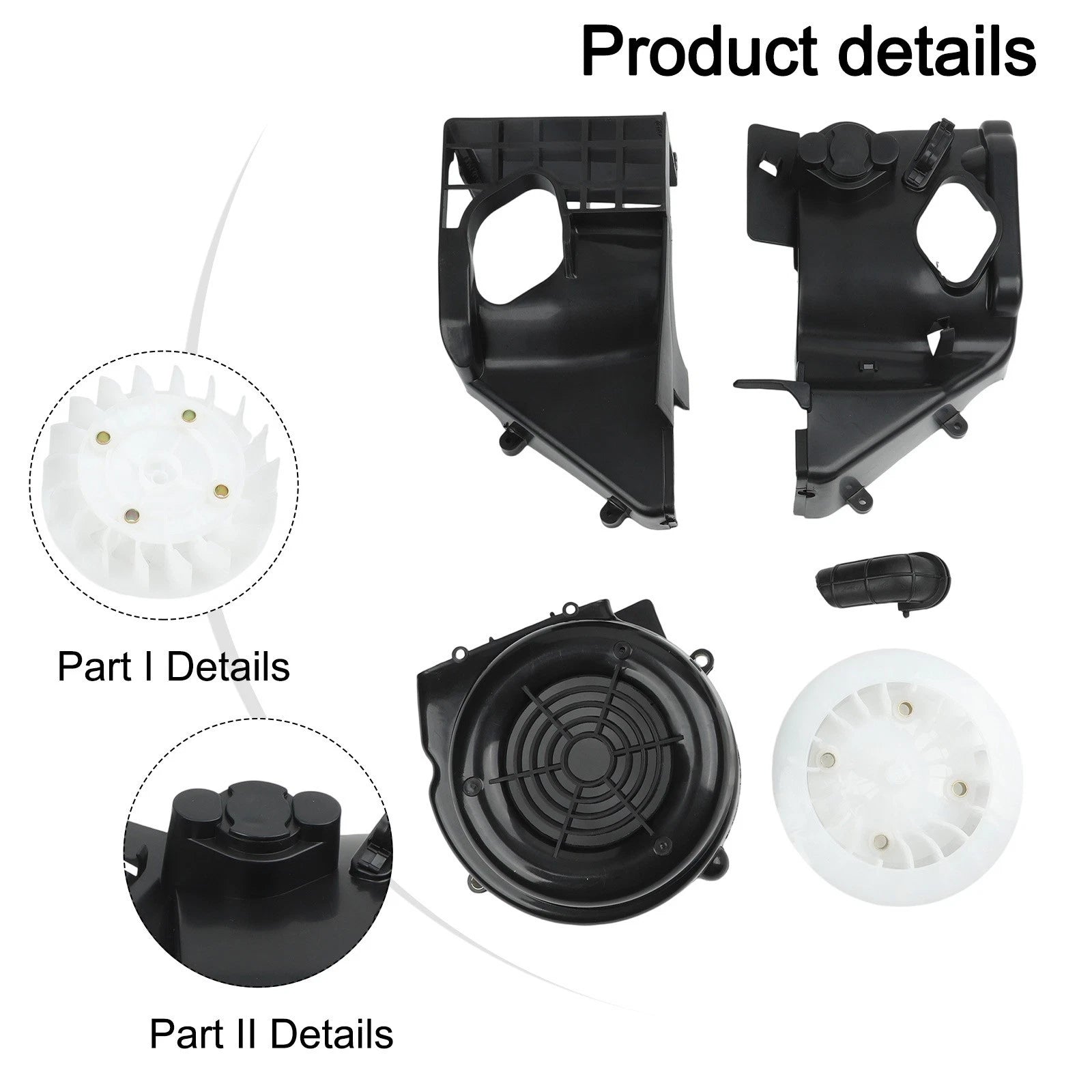 Air Shroud Assembly with Fan for GY6 150cc Scooter (2000–2023)