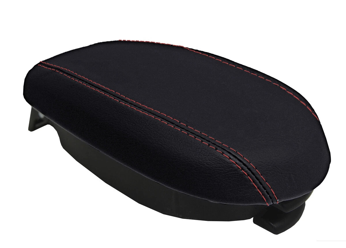 Console Lid Armrest Cover for Hyundai Veloster (2012–2018) Red Stitch