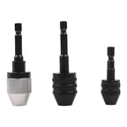 3 Piece Drill Chuck Adapter Hex Shank Quick Change Tool for