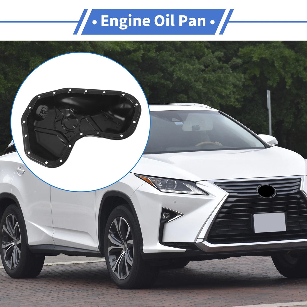 Engine Oil Pan for Lexus RX350 (2007–2015) No.121020P020 Aluminum Alloy Black