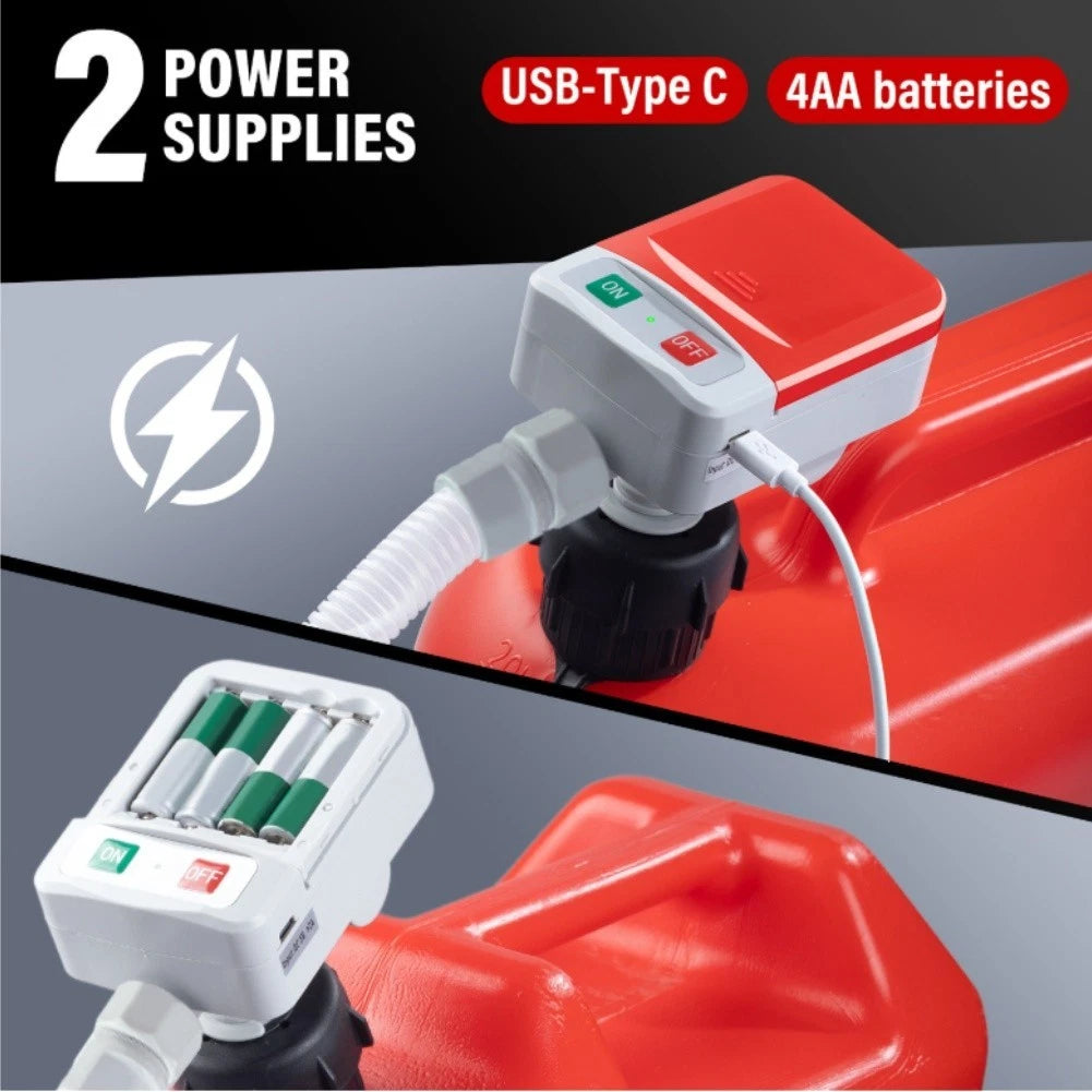 USB manual for oil pump with 4 adapters for fuel transfer and oil pumping