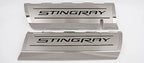 Fuel Rail Covers w/Black Solid Vinyl "STINGRAY" Inlay for 2014-2019 Corvette