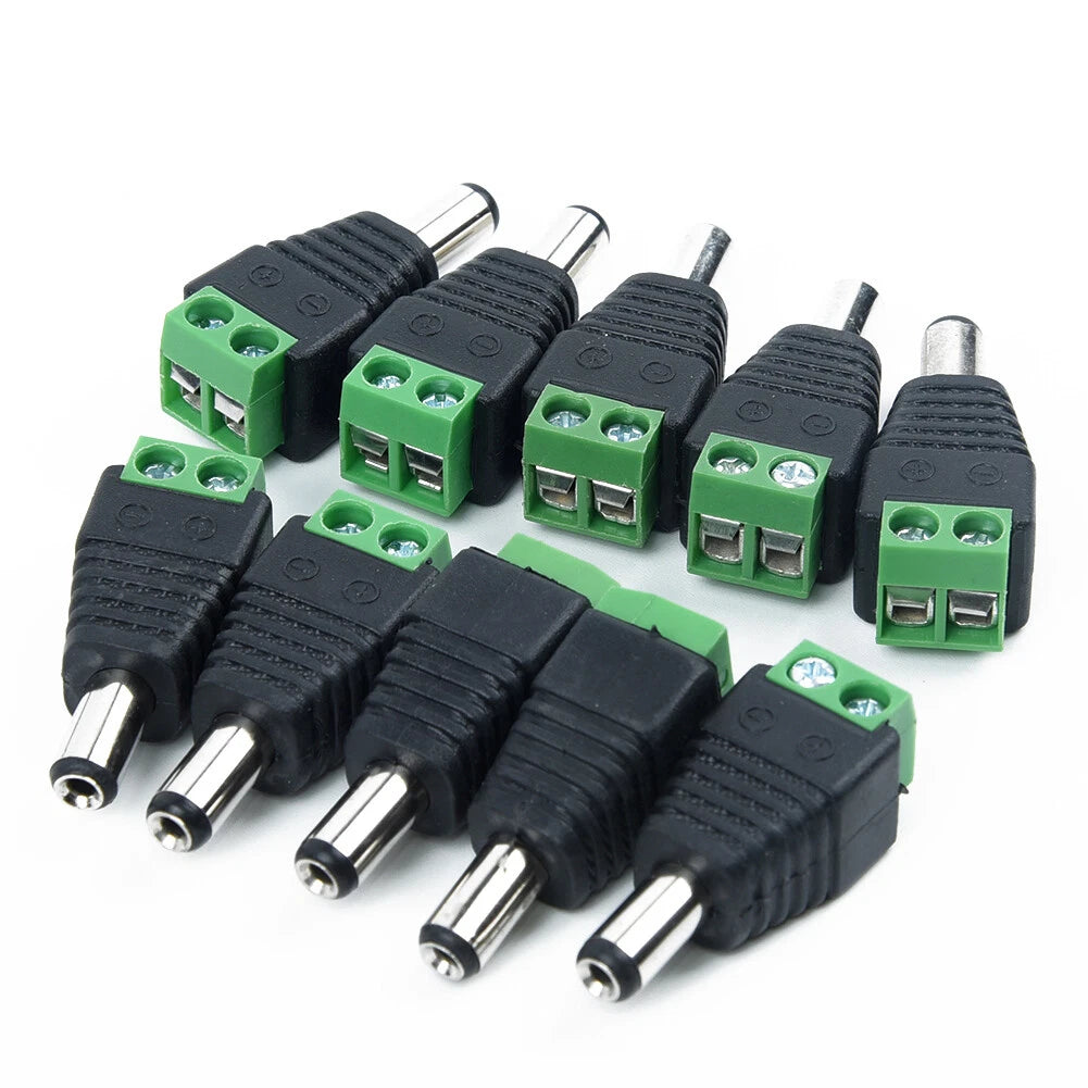 20pcs DC Female Male Power Jack Solder Terminal Connectors for CCTV