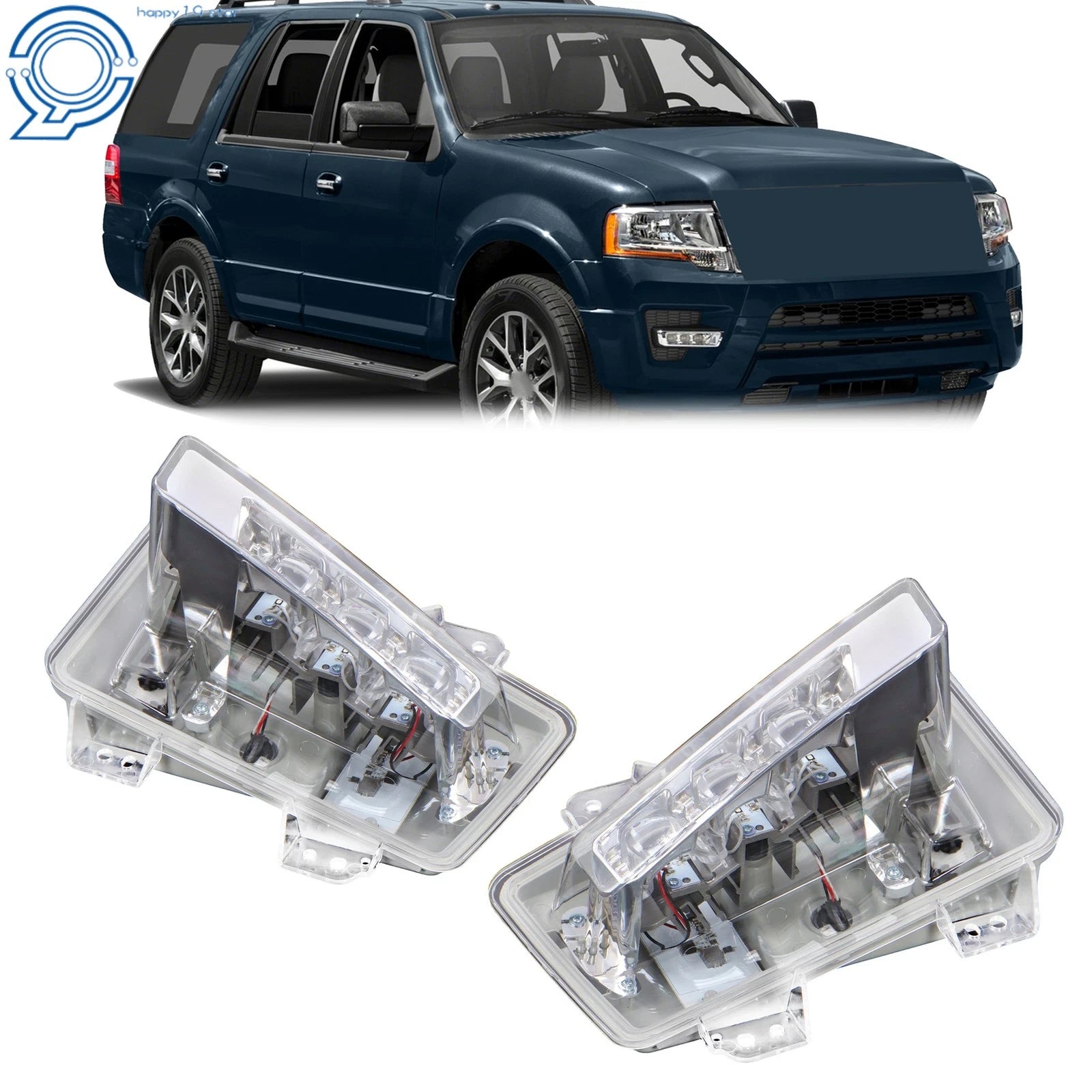 Set of 2 LED Fog Light Assembly Lamps for Ford Expedition (2015–2017)