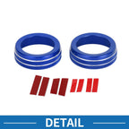 2X AC Climate Heater Switch Knob Cover Ring for Hyundai Elantra (2021–2024) Blue