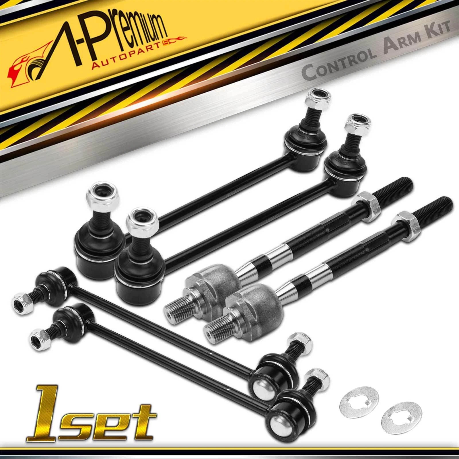 Set of 6 Sway Bar & Tie Rod Ends for Kia Sportage Hyundai Tucson