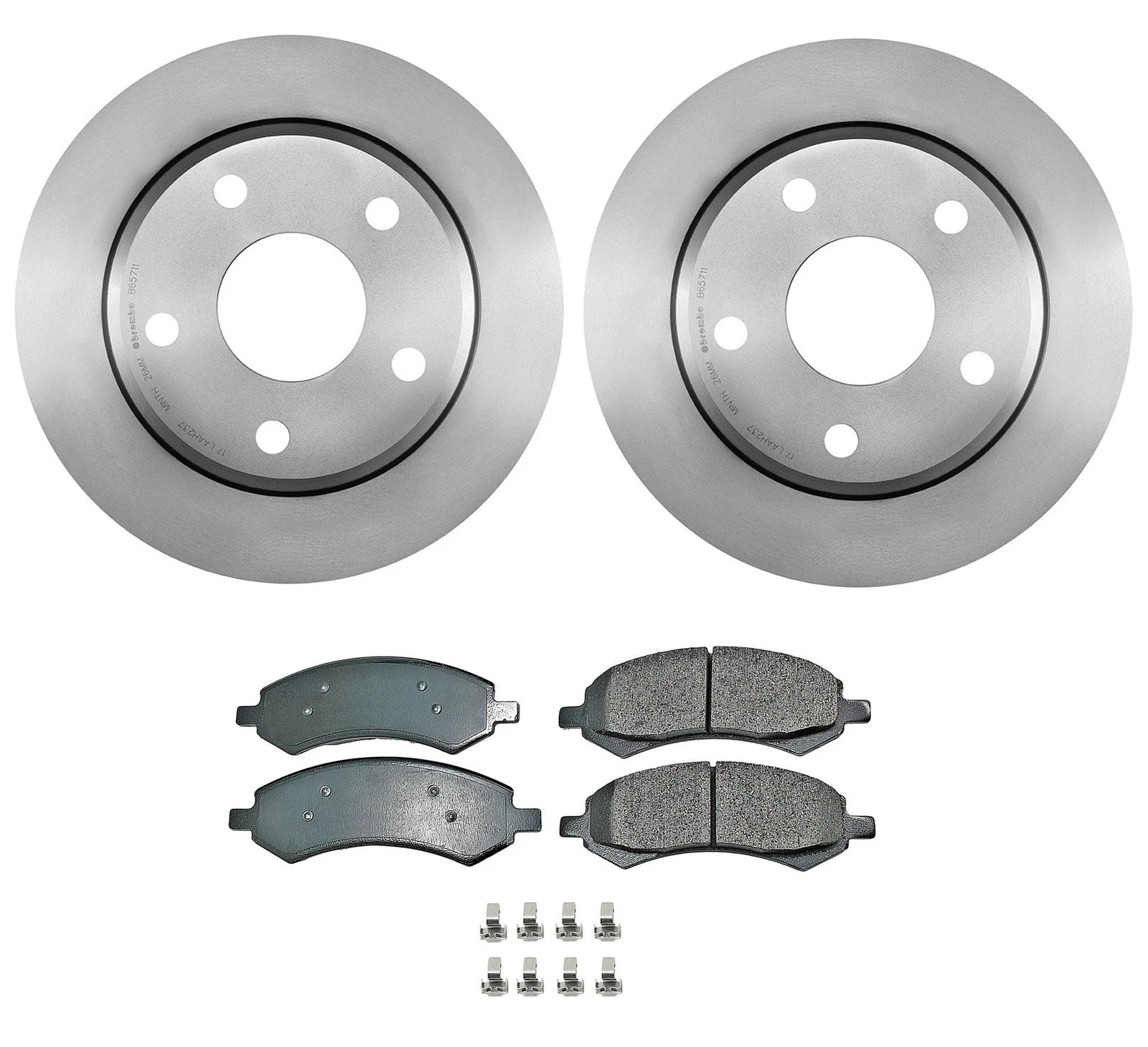 Front Brake Kit with ProAct Pads & 312mm Disc Rotors for Dodge Ram