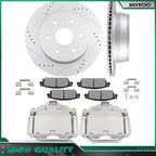 Rear Brake Calipers Rotors Ceramic Pads for Chevy Silverado 1500 (2008–2013)
