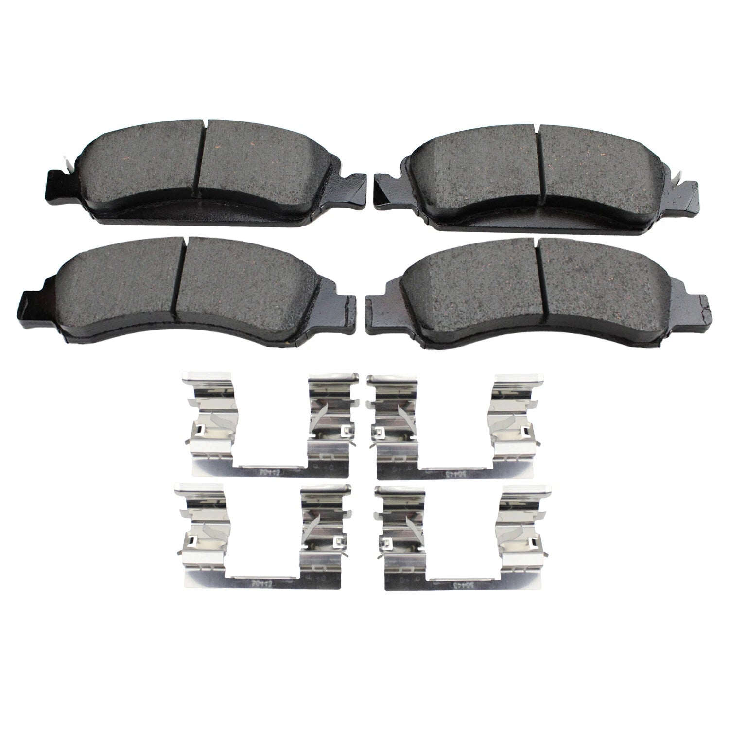 Set of 4 Akebono ProACT Front Ceramic Brake Pads for Cadillac Chevrolet GMC (2010–2020)