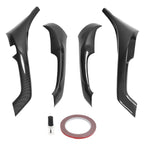 Set of 4 Interior Door Armrest Cover Trim for Acura TSX (2009–2014) Carbon Fiber Look