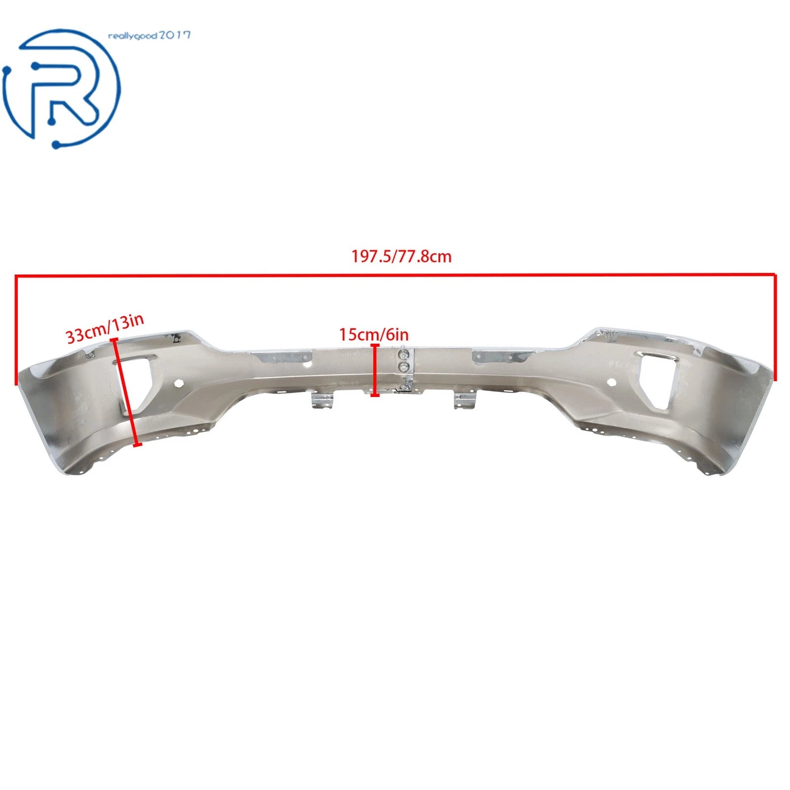 Chrome Steel Front Lower Bumper Assembly for Chevrolet Silverado 1500 (2016-2018)