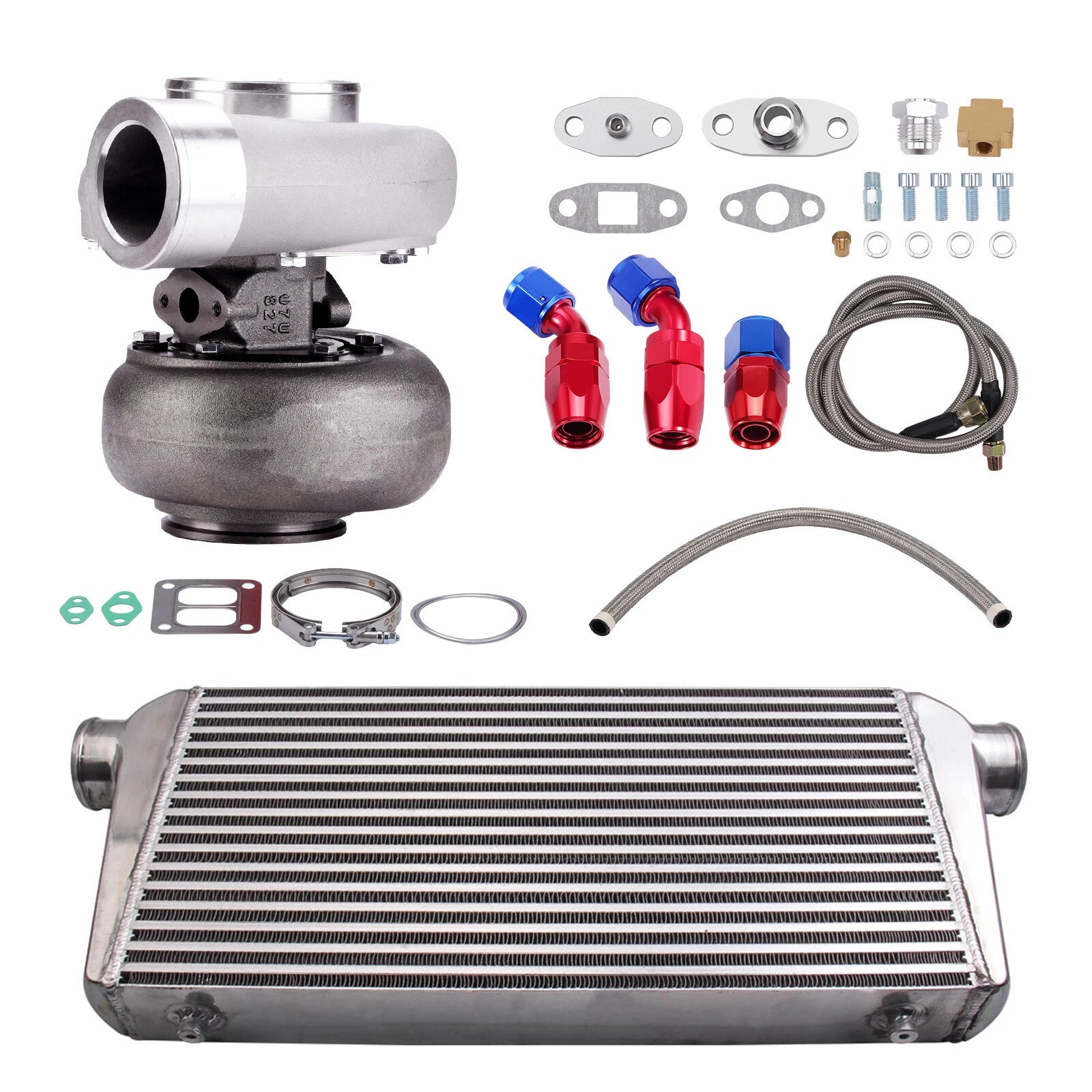 Turbo Kit for Gt45 T4 (V-Band, 4 Bolt Flange)