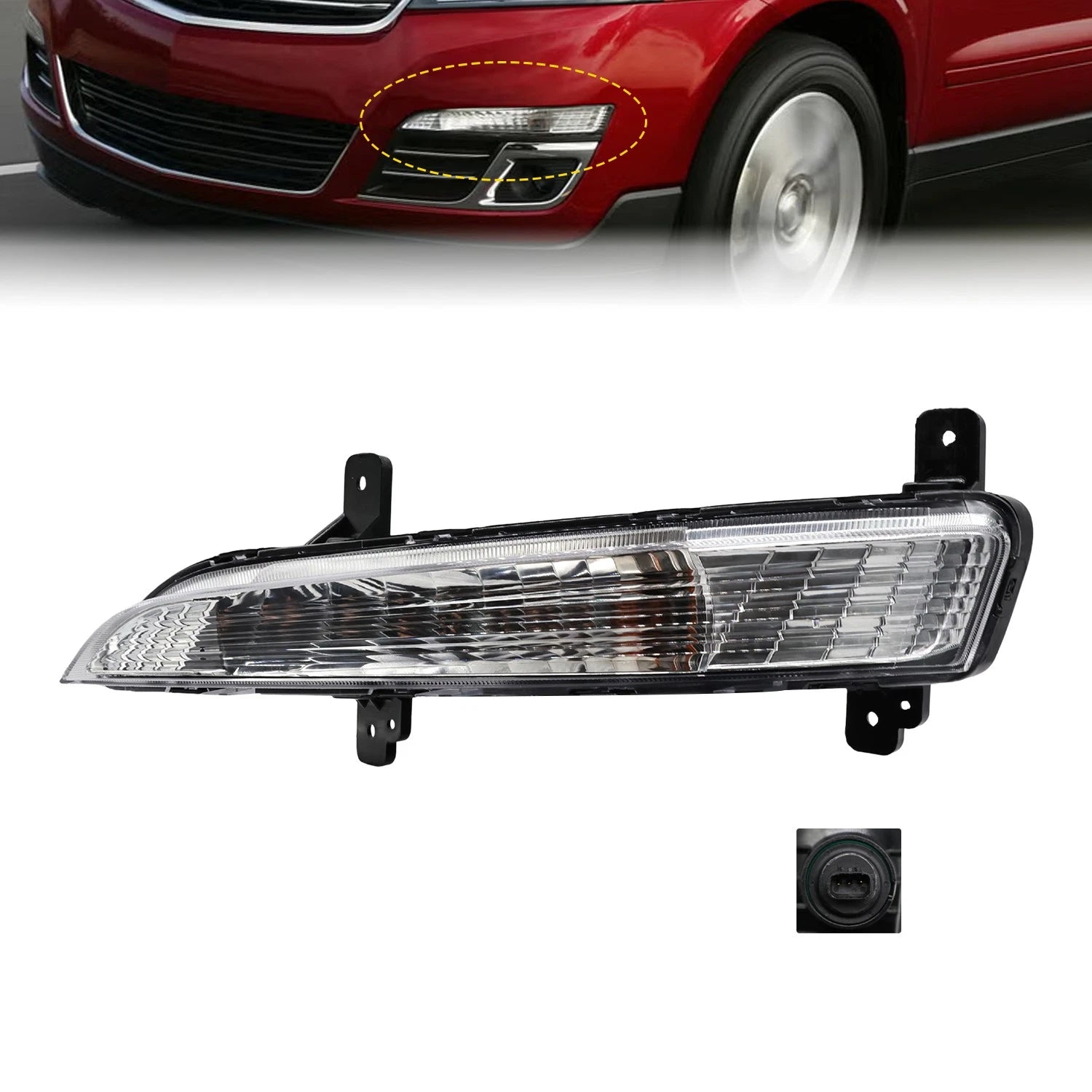 Front Turn Signal Light with Bulb for Chevrolet Traverse (2013–2017) 23305608