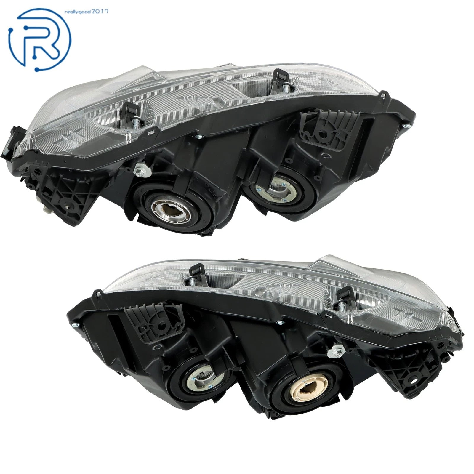 2X Headlight Assembly for Honda Civic (2016-2021) with LED DRL Black Housing