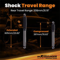 Nitrogen Charged Rear Shocks for Chevy Silverado GMC Sierra 1500 (1999–2007) 2" Lift