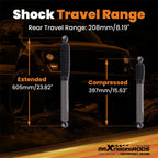 Nitrogen Charged Rear Shocks for Chevy Silverado GMC Sierra 1500 (1999–2007) 2" Lift