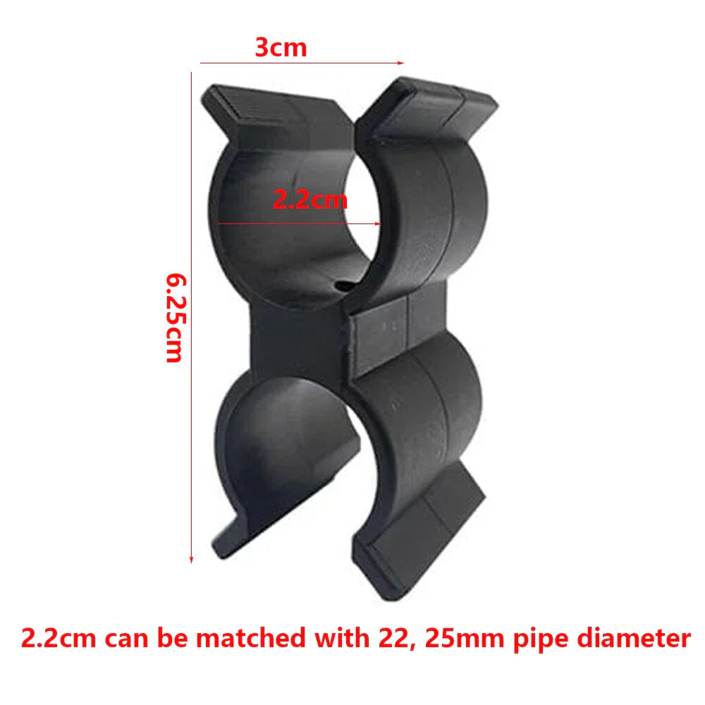 Black Pole Clips for Bimini Top Anti-Rattle Brace Rowing Boat