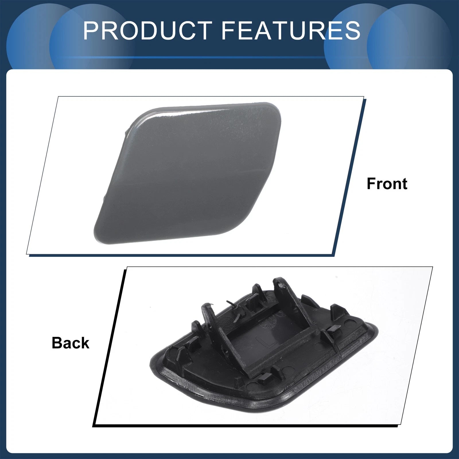 Front Left Washer Nozzle Cover Cap for Volkswagen Touareg (2007–2010) 1 Pcs
