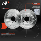Rear Drilled Brake Rotor for Ford F-150 (2015–2017) w/Electric Parking Brake