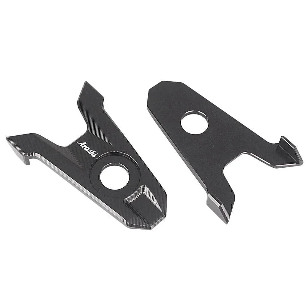 Black Rear Axle Spindle Chain Adjuster Blocks for Kawasaki Z800 (2013-2016)