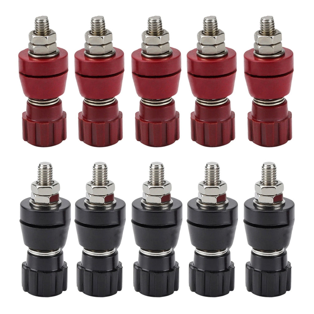 Set of 10 Insulated M5 Terminal Blocks for High Current Applications