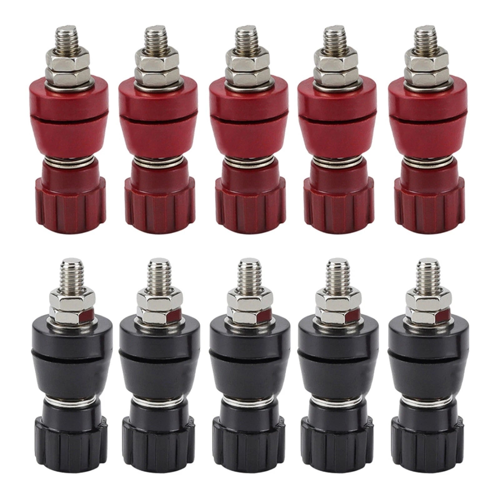 Set of 10 Insulated M5 Terminal Blocks for High Current Applications