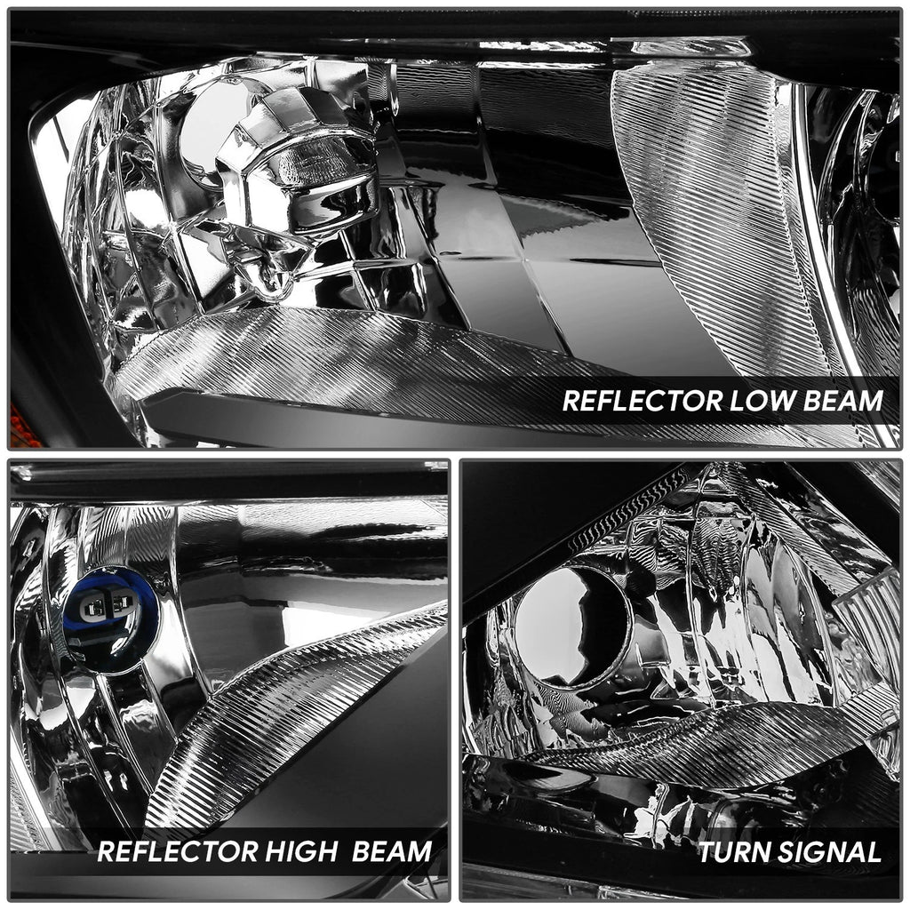LED DRL Headlight Lamp for Nissan Rogue (2014–2016) - Right Side, Black Amber