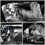 LED DRL Headlight Lamp for Nissan Rogue (2014–2016) - Right Side, Black Amber