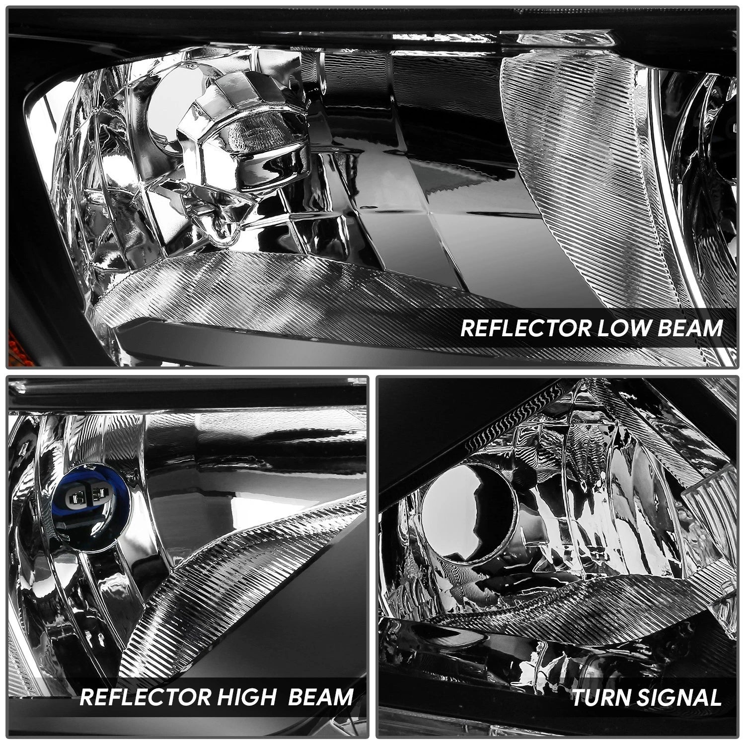 LED DRL Headlight Lamp for Nissan Rogue (2014–2016) - Right Side, Black Amber