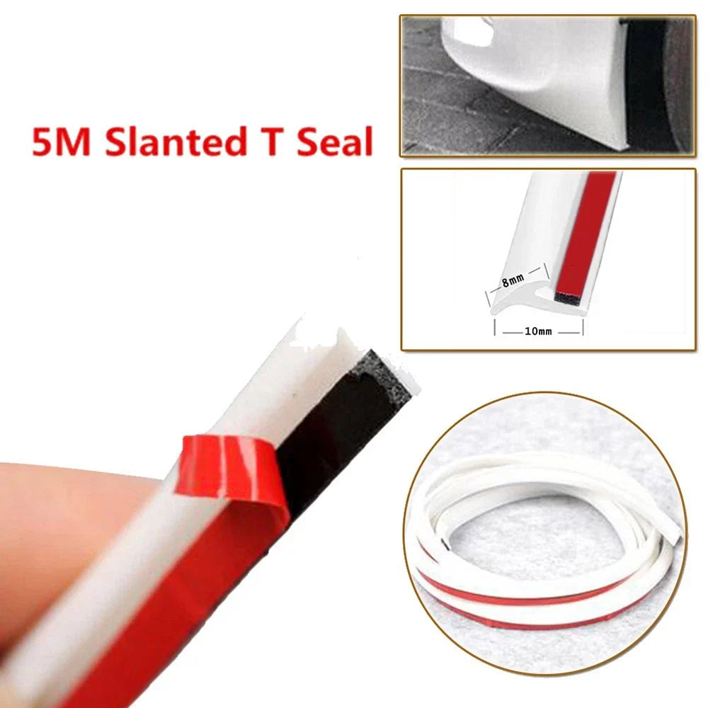 Rubber Sealing Strip White Inclined T-Shaped Weatherproof Accessories for Car