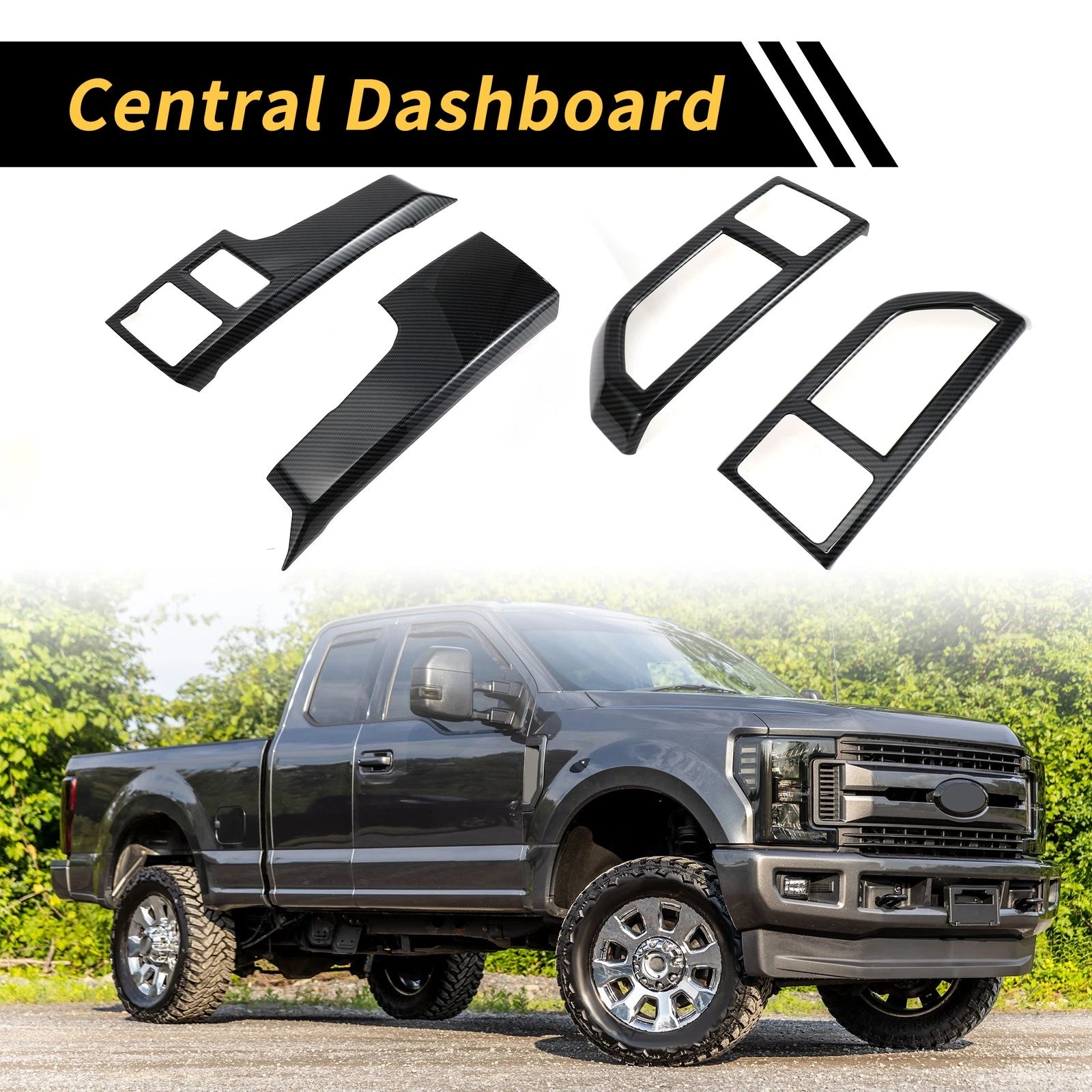 Set of 2 Dashboard Side Air Vent AC Outlet Cover Trim for Ford F-150 (2015–2020)