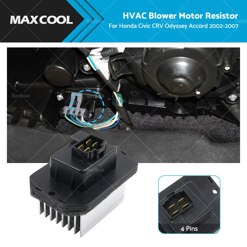Blower Motor Heater Fan Resistor for Honda Civic CR-V Odyssey Accord (2001–2011)