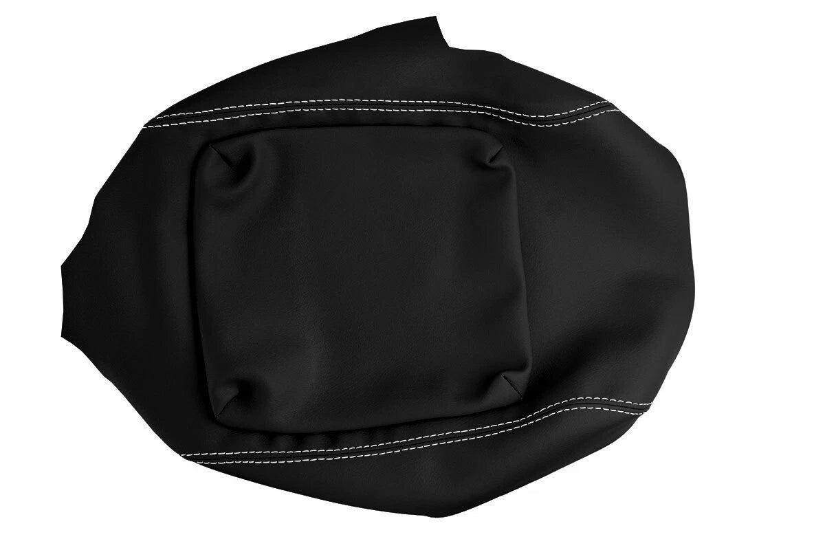 Leather Console Lid Armrest Cover for Hummer H2 (2003–2007) White Stitch