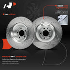 Set of 6 Front Drilled Brake Rotors and Pads for Ford Mustang (2015–2020)