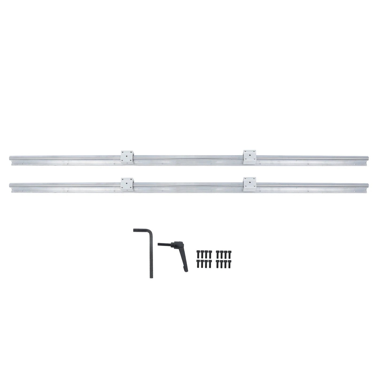 2Pcs SBR20 Linear Shaft Rail with 4Pcs SBR20UU Bearings for Automotive Use