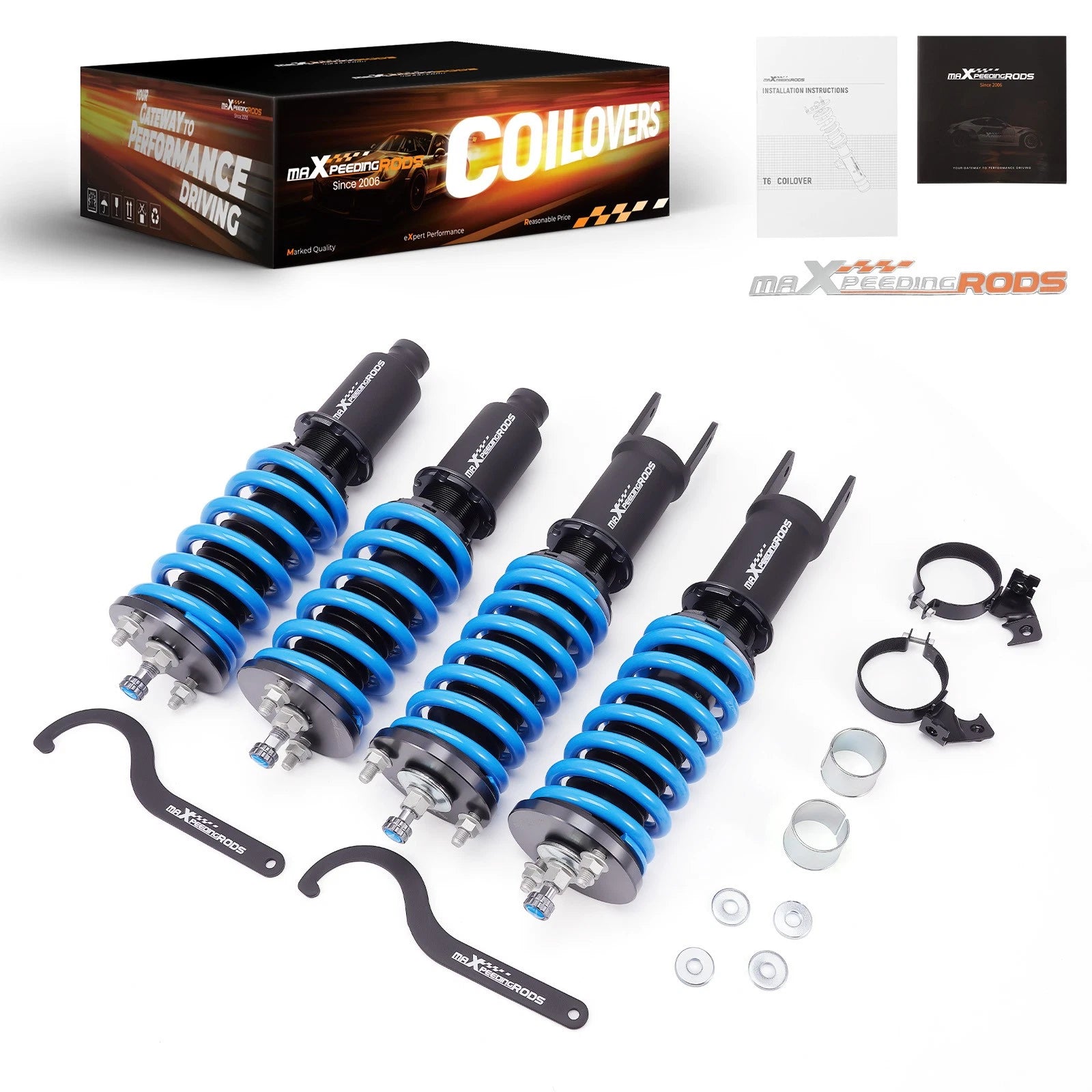 MaXpeedingrods T6 Coilovers 24 Level Damper for Honda Civic/Integra (1992–2001)