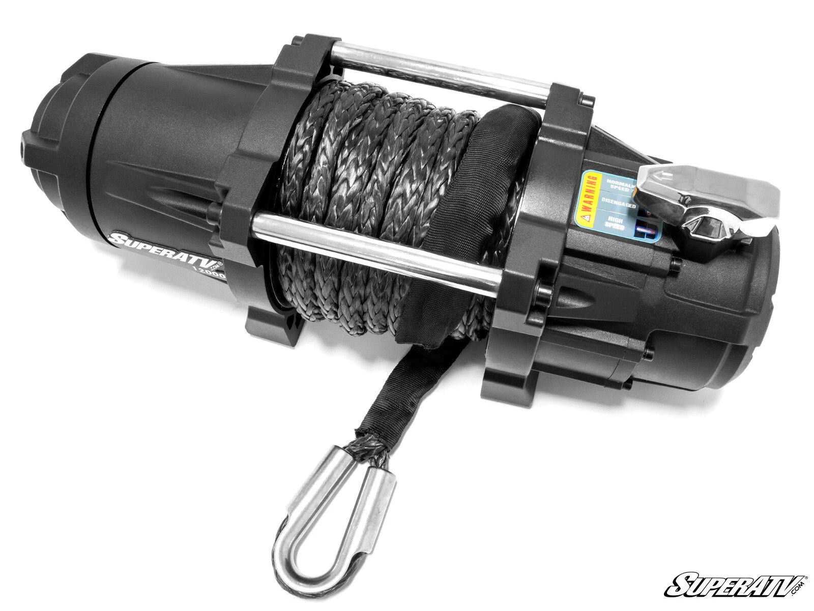 Synthetic Rope Winch for ATV UTV (1200 lb, Wireless Remote)