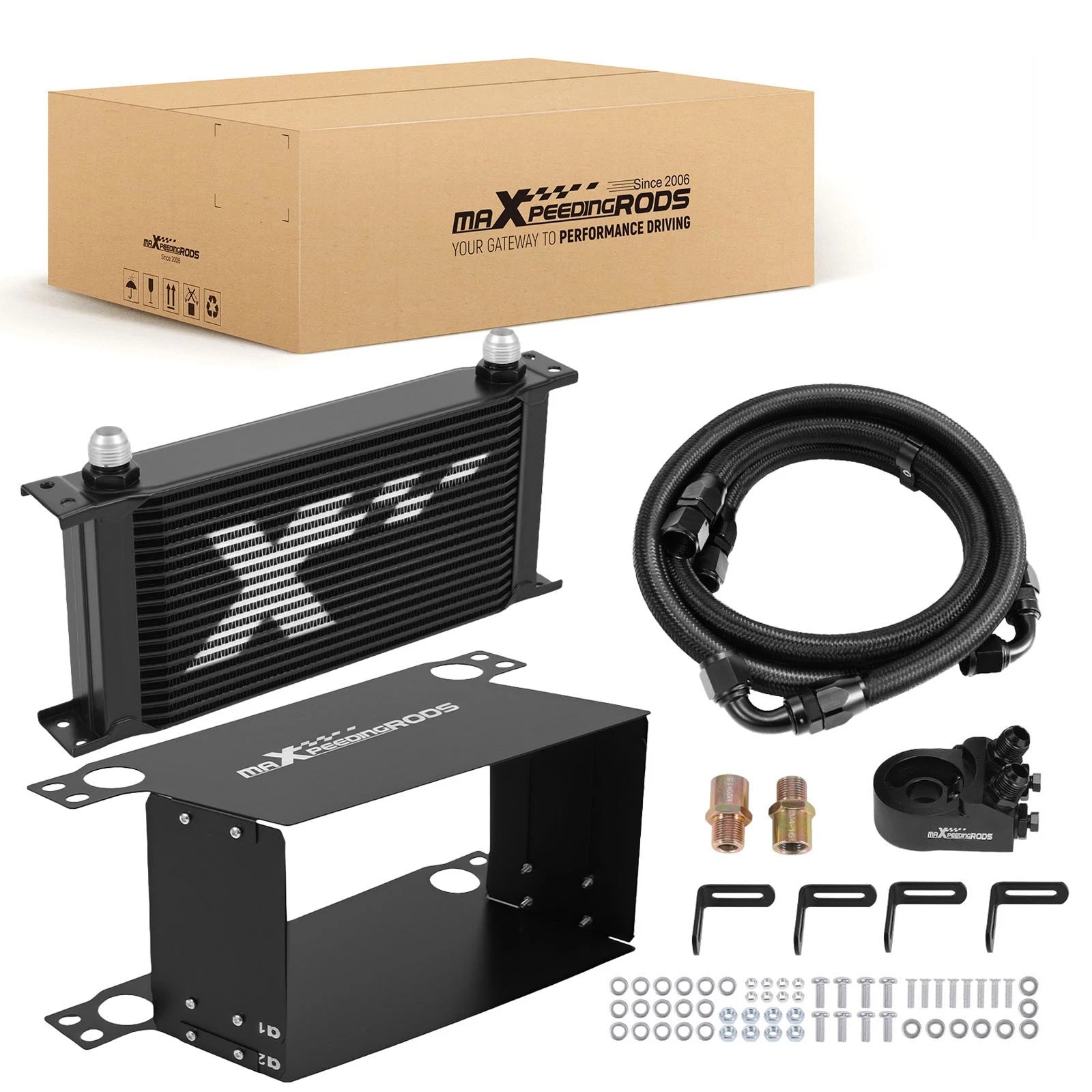 Universal Oil Cooler for Transmission and Engine Aluminum (2010–2018)