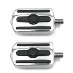 2X Chrome Gear Furious Skull Shifter Peg Toe Heel Rest Peg for Harley 1984–2017