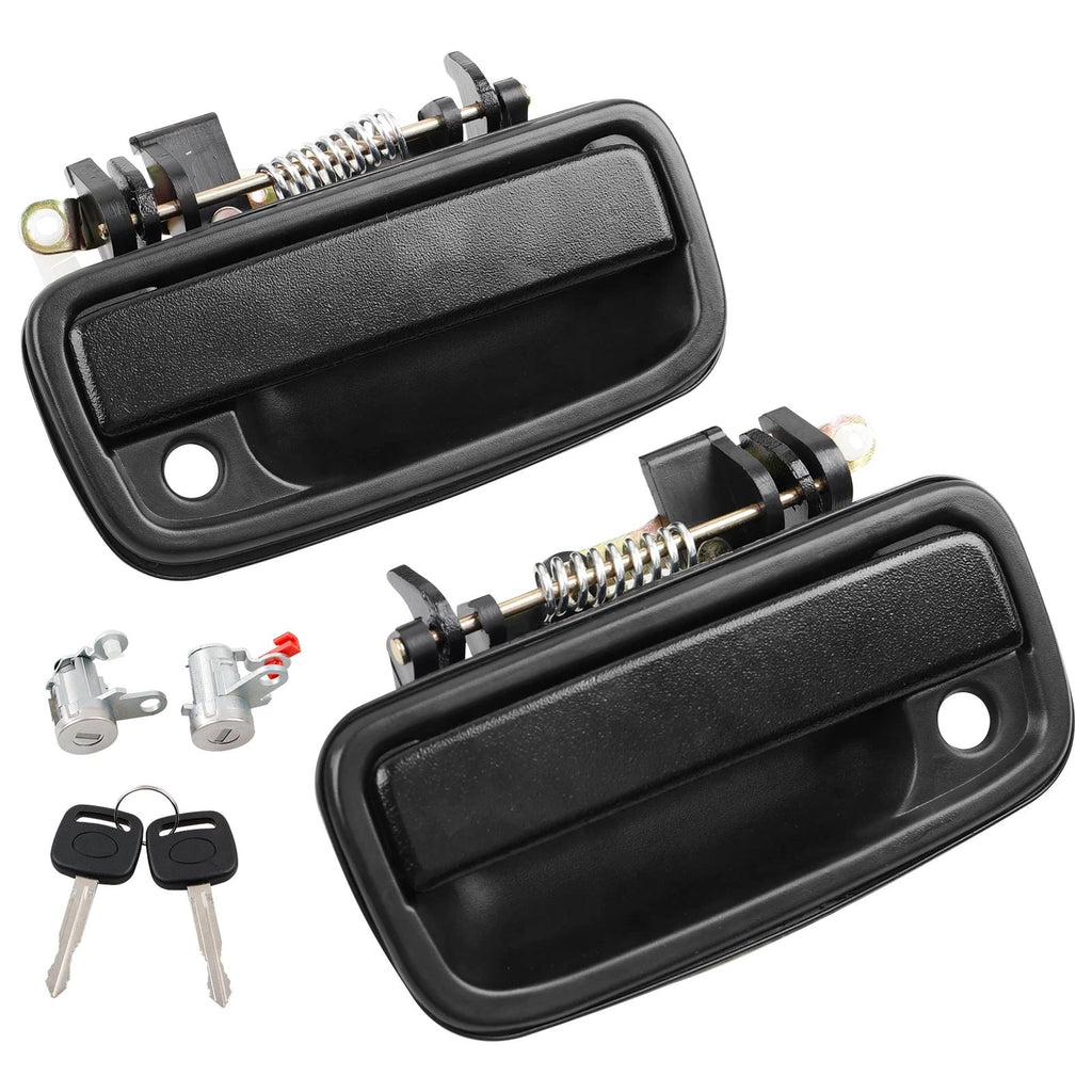 2X Metal Exterior Door Handles w/ Lock Cylinders & Key for Toyota Tacoma (1995–2004)