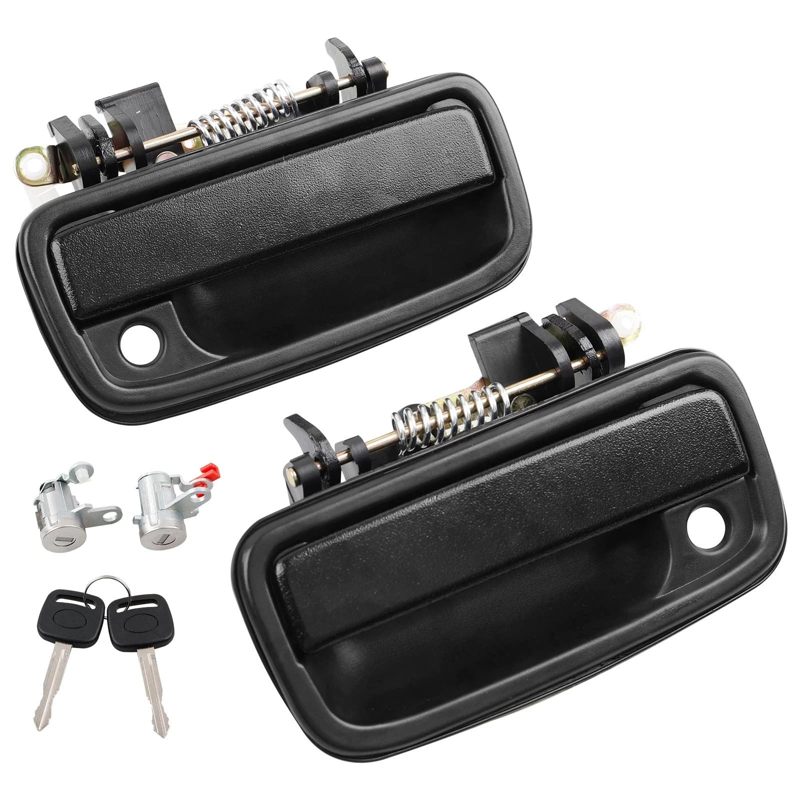 2X Metal Exterior Door Handles w/ Lock Cylinders & Key for Toyota Tacoma (1995–2004)
