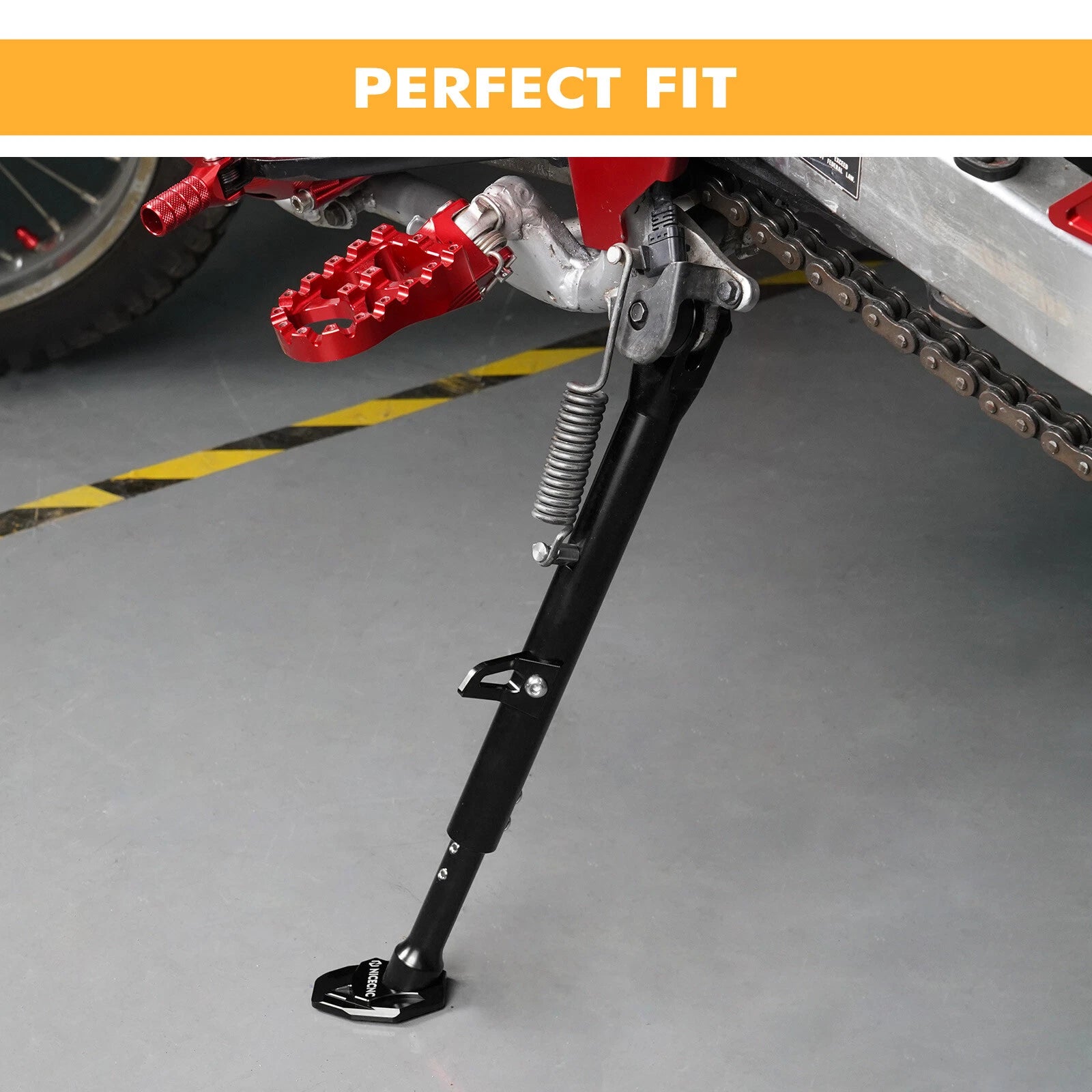 CNC Aluminum Adjustable Lowering Kickstand for Honda XR650L (1993–2025)