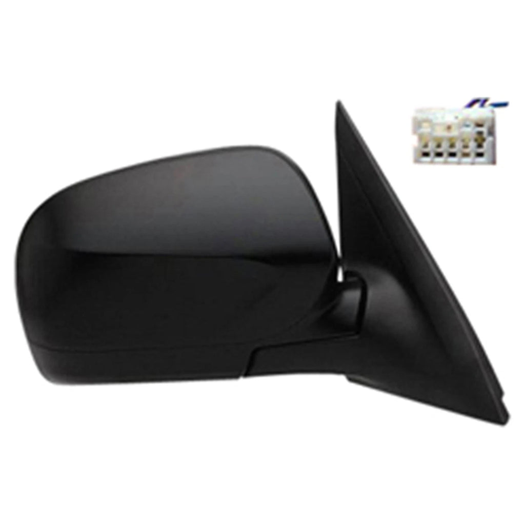 Replacement Ready to Paint Passenger Side Power Heated Mirror w/o Signal