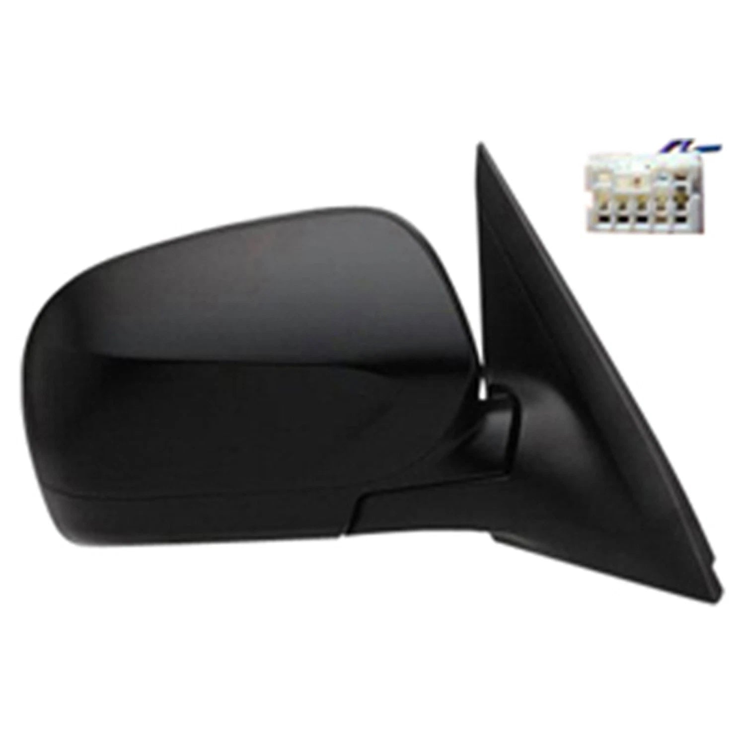 Replacement Ready to Paint Passenger Side Power Heated Mirror w/o Signal
