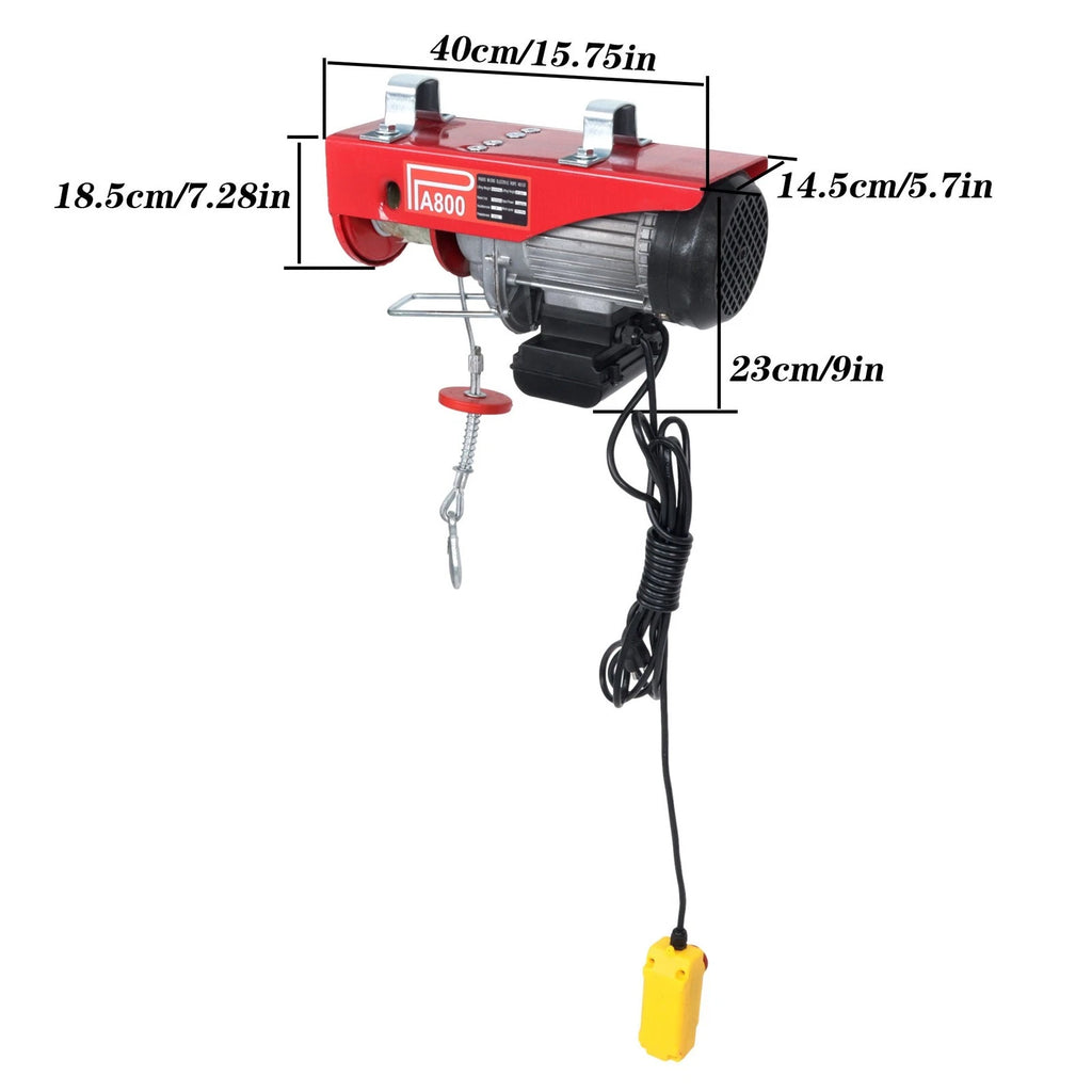 Electric Hoist for Crane (1760 lbs, Wired Remote Control, 110V)