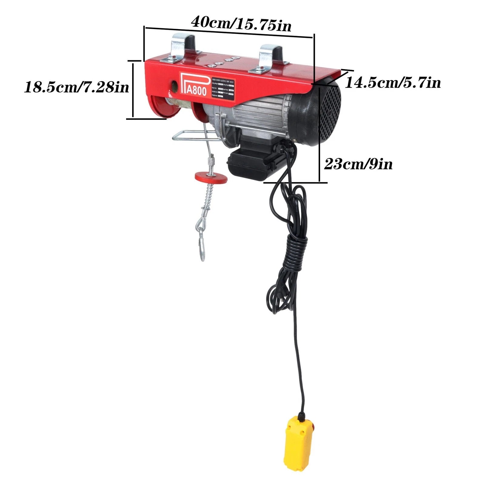 Electric Hoist for Crane (1760 lbs, Wired Remote Control, 110V)